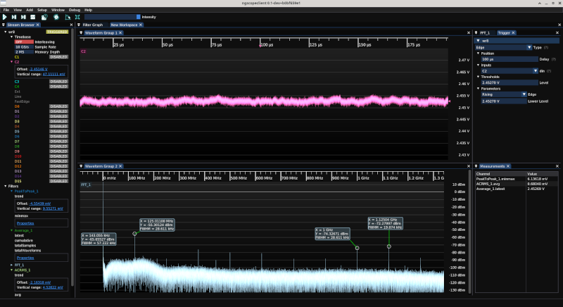 ngscopeclient screenshot showing a very clean power rail