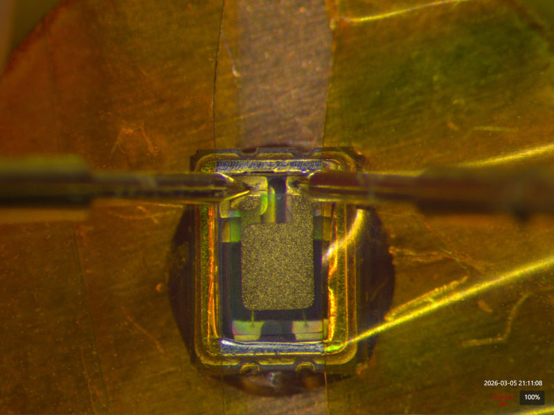 Probes across crystal