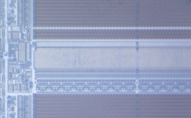 Closeup of the left center of the SRAM2 array