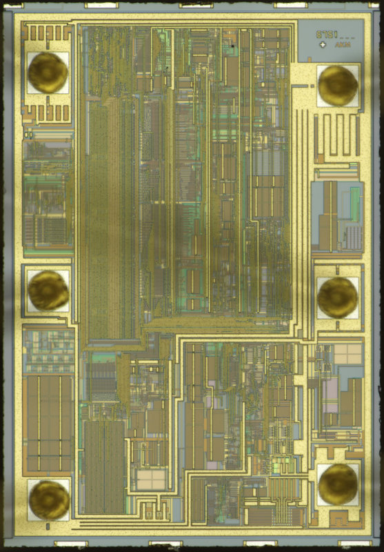 TCXO die seen under Mitutoyo 20x/0.42 objective